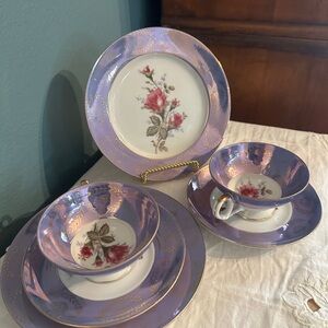 Elegant Purple Lusterware  Set